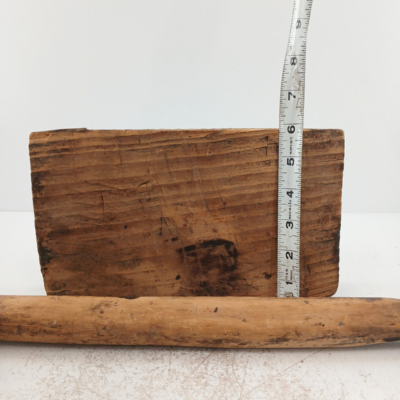 Vintage Korean Folk Art Wooden Bell Sculpture Rustic Home Decor - Picture 10 of 12